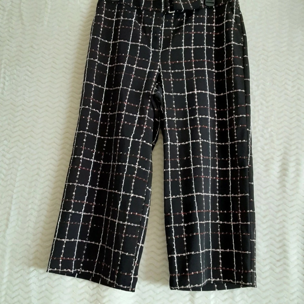 Alfani Black and White Patterned Pants